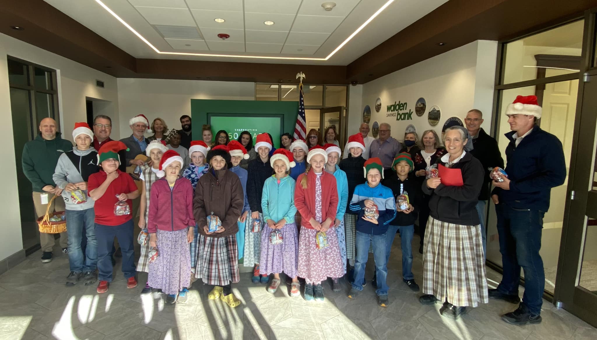 Fox Hill Bruderhof Community Visits Walden Savings Bank